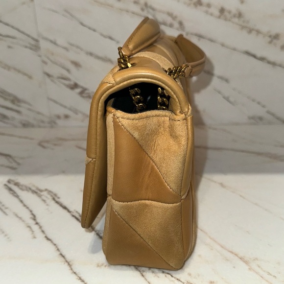 Saint Laurent YSL Jaime Medium Chain Bag in beige Suede and Lambskin - Picture 6 of 9
